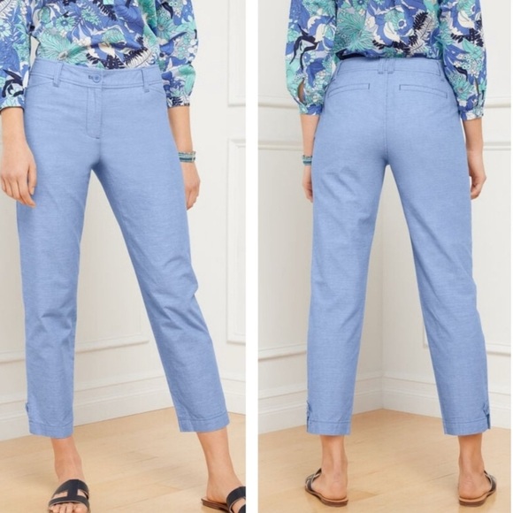 Talbots Perfect Crop Cotton Pants Womens Size 16 - Picture 1 of 8